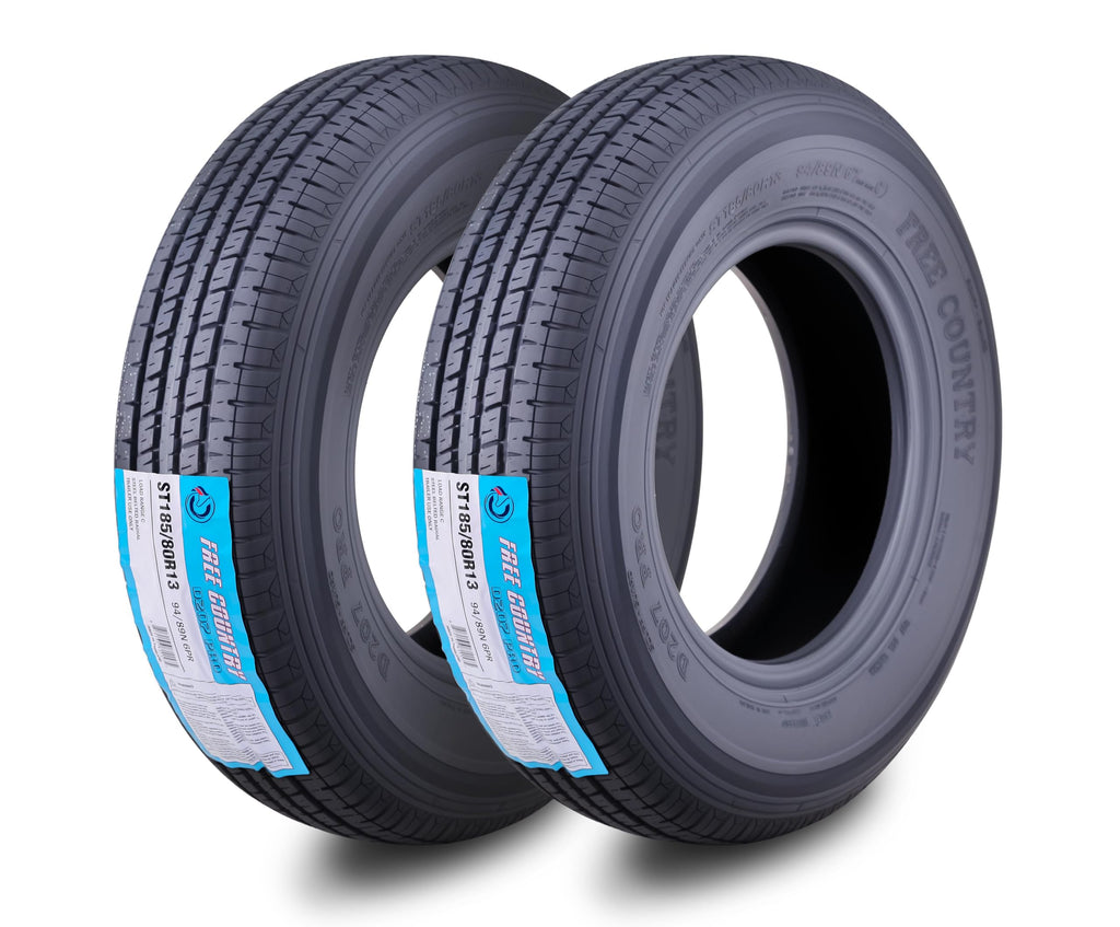 Free Country ST205/75R15 Prem Trailer Tires 8PR LR D 107N w/Scuff Guard, S2