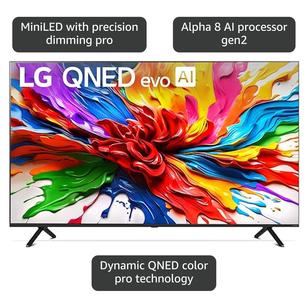 LG 75-Inch Class QNED evo AI QNED92A Series Mini LED 4K Smart TV w/Dolby Atmos, Dolby Vision, HDR10, AI Super Upscaling 4K, Filmmaker Mode, Wow