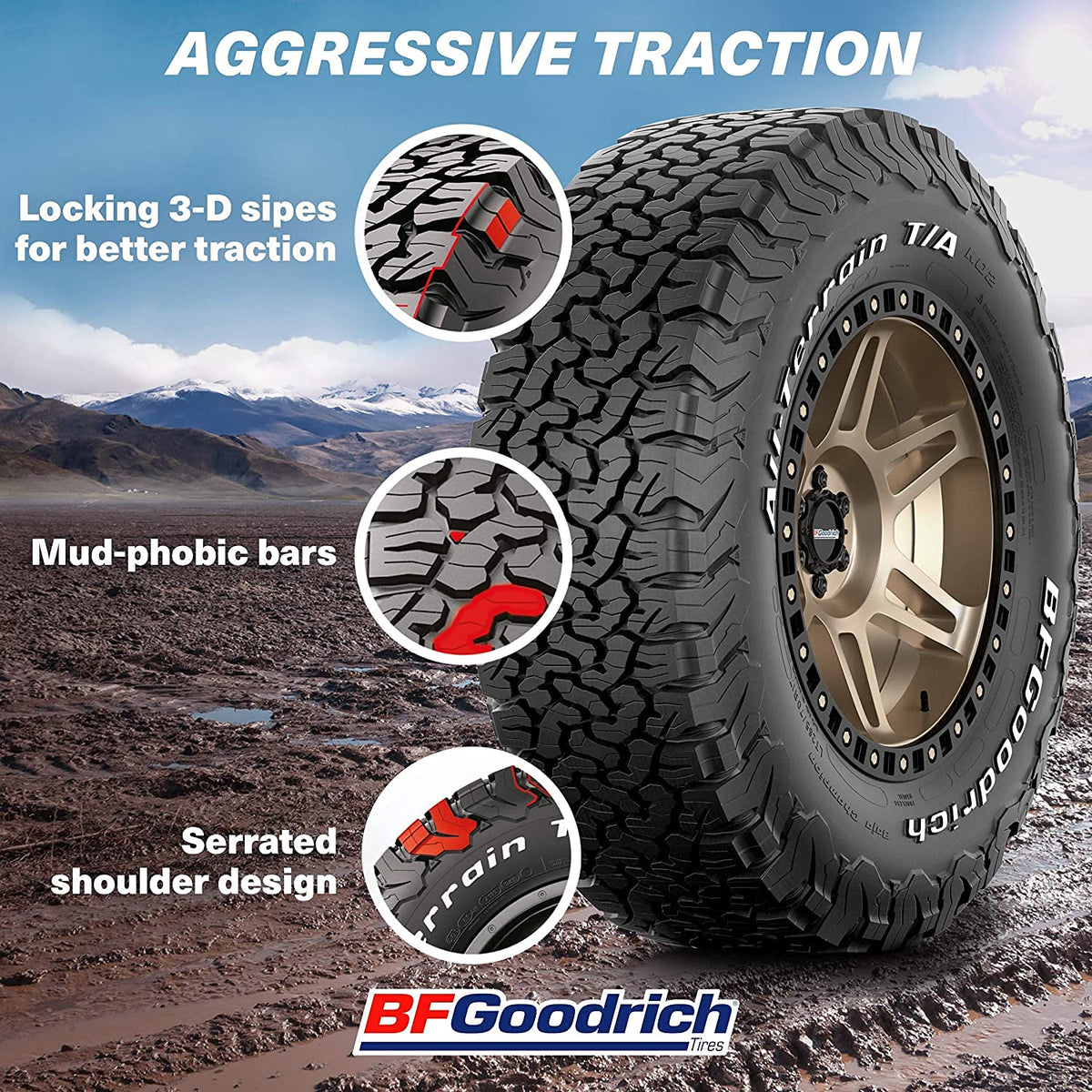 BFGoodrich All Terrain T/A KO2 Radial Car Tire for Light Trucks, SUVs, and Crossovers, LT265/70R17/C 112/109S