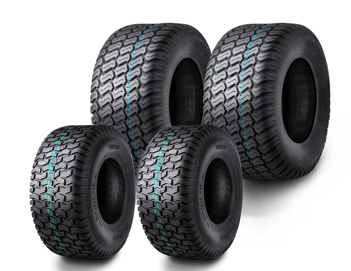 WANDA 4PC Lawn Mower Turf Tires 15x6-6 Front & 20x10-8 Rear 4PR-13016/13040