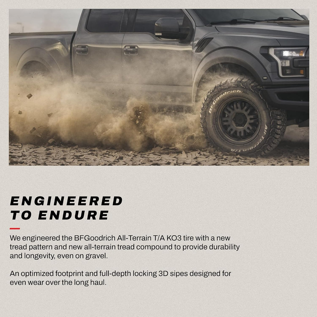 BFGoodrich All-Terrain T/A KO3 Car Tire for Light Trucks, SUVs, and Crossovers, LT265/70R17/E 123/120S