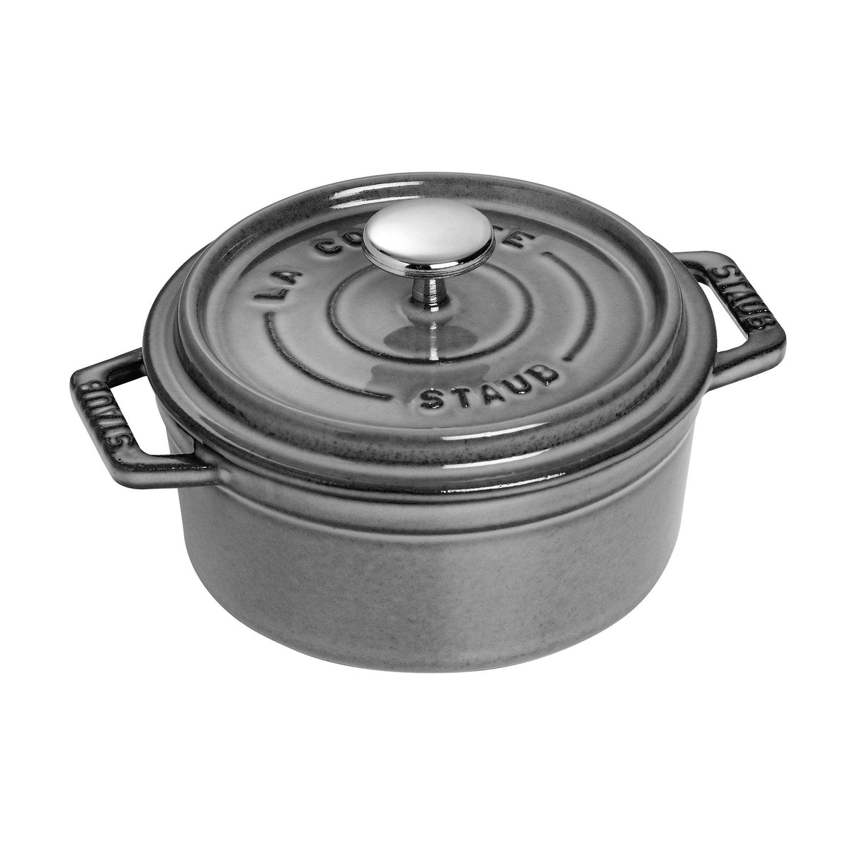 Staub Cast Iron 7-qt Round Cocotte - White Truffle, Made in France