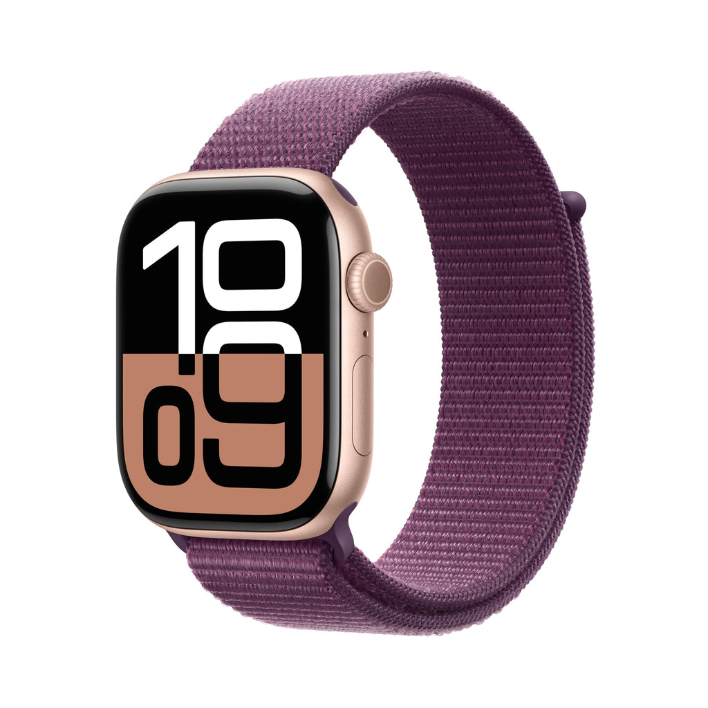 Apple Watch Series 10 [GPS 46mm case] Smartwatch with Jet Black Aluminum Case with Black Sport Band - M/L. Fitness Tracker, ECG App, Always-On Retina