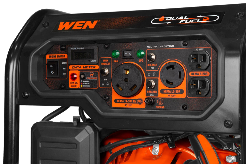 WEN 5600-Watt Portable Generator, Electric Start, 224cc, Transfer-Switch and RV-Ready with CO Shutdown Sensor (GN5602X)