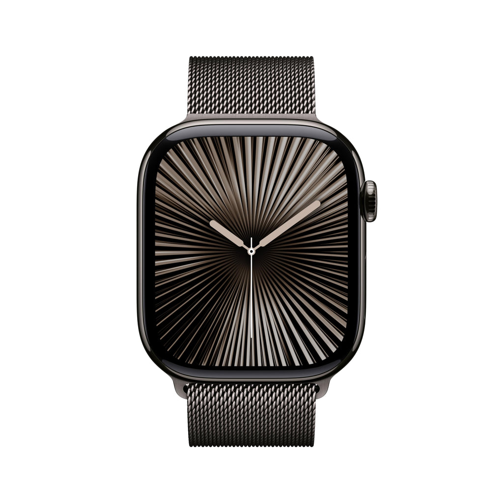Apple Watch Series 10 [GPS 46mm case] Smartwatch with Jet Black Aluminum Case with Black Sport Band - M/L. Fitness Tracker, ECG App, Always-On Retina