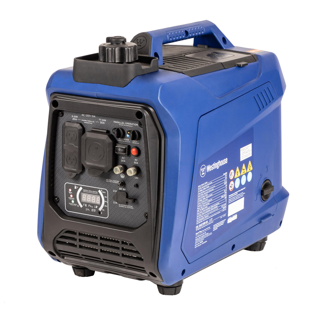 Westinghouse 2550 Peak Watt Super Quiet & Lightweight Portable Inverter Generator, RV Ready 30A Outlet, Gas Powered, Parallel Capable, Long Run Time