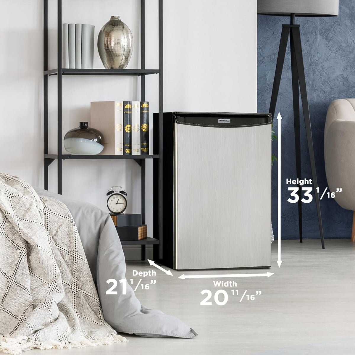 Danby DAR044A4BSLDD 4.4 cu. ft. Compact Fridge in Stainless Steel
