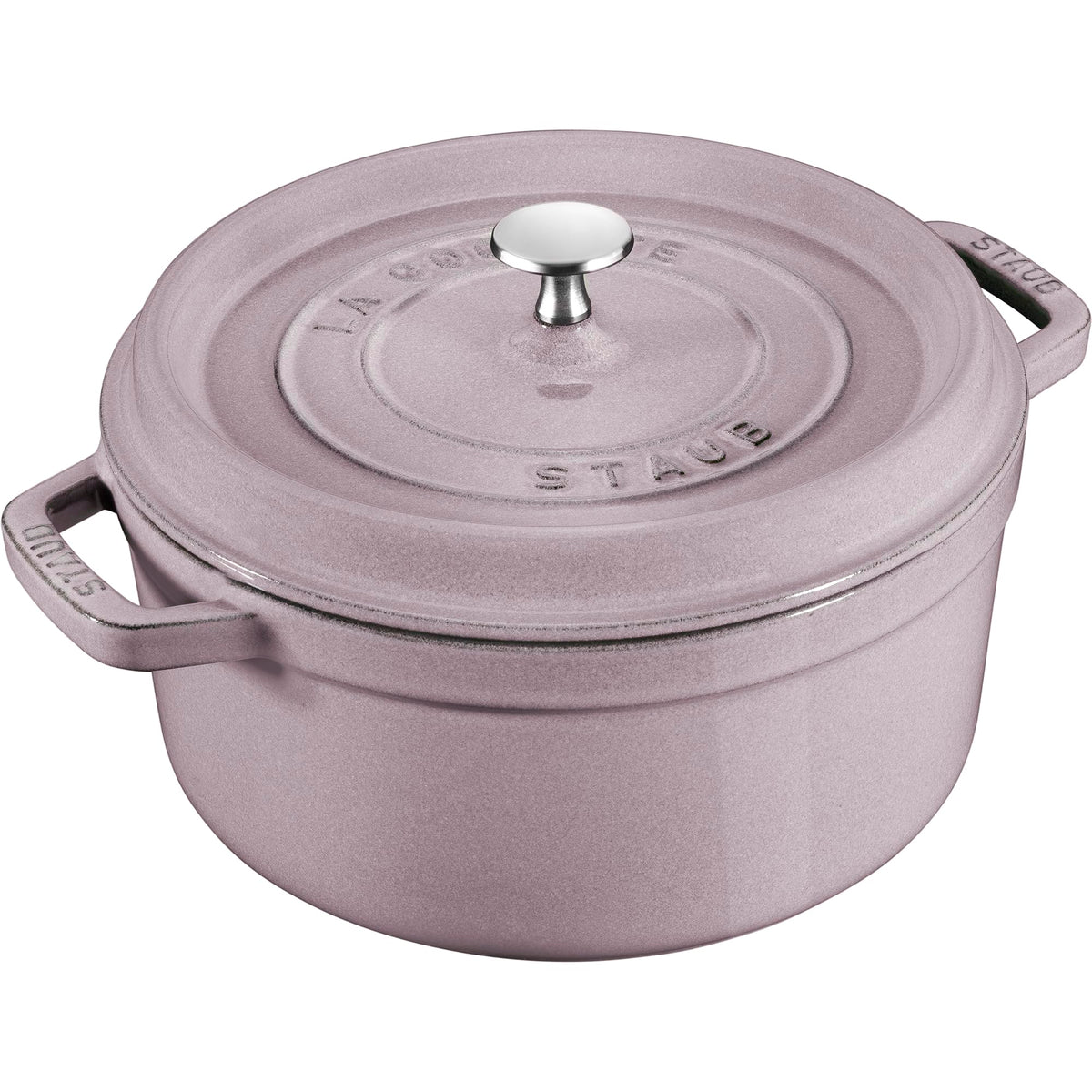 Staub Cast Iron 7-qt Round Cocotte - White Truffle, Made in France
