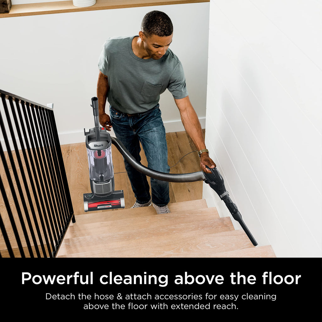 Shark NV501 Rotator Professional Lift-Away Upright Vacuum with HEPA Filter, Swivel Steering, LED Headlights, Wide Upholstery Tool, Dusting Brush &