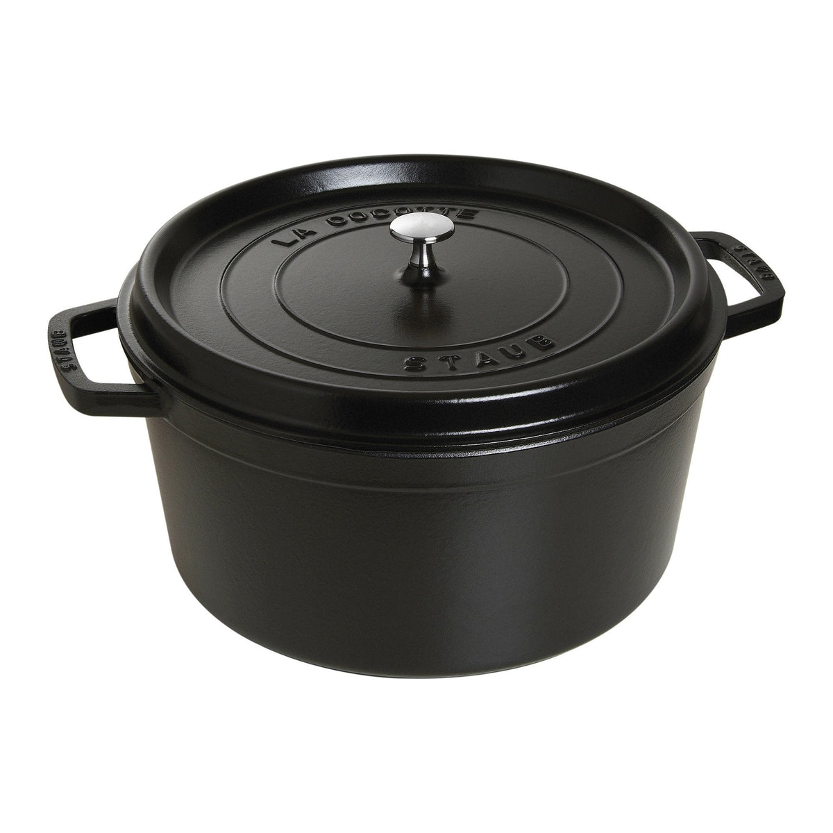 Staub Cast Iron 7-qt Round Cocotte - White Truffle, Made in France