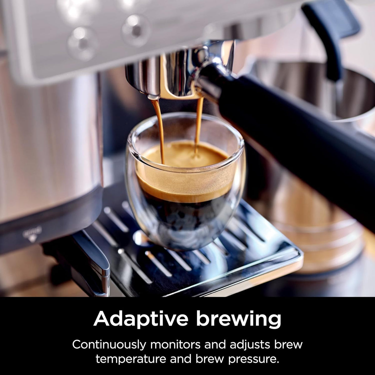 Ninja R-ES601 Luxe Caf Premier Series Espresso Machine, Drip Coffee, Cold Brew, Grinder, Tamper, Frother, Silver (Renewed)
