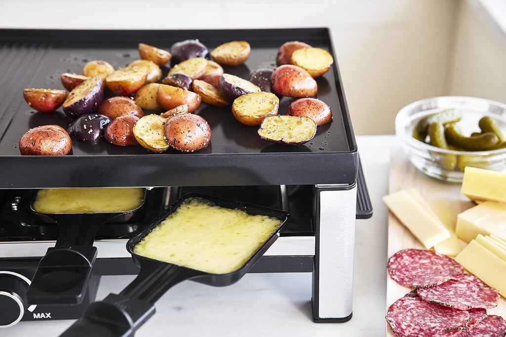 GreenPan Electrics Healthy Ceramic Nonstick, 3-in-1 Reversible Grill, Griddle & Raclette, PFAS-Free, Serves up to 8 People for Parties &Family Fun
