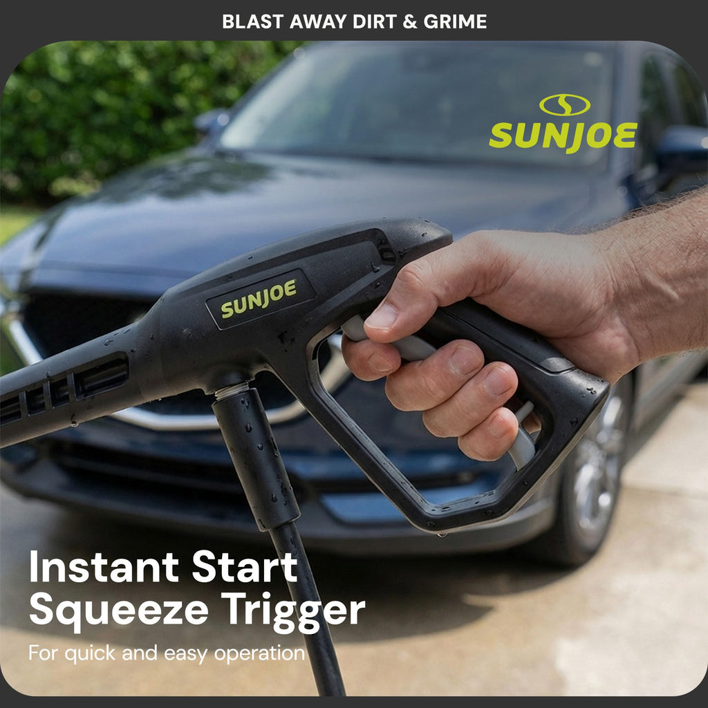 Sun Joe SPX3000-XT1 XTREAM 2,500 PSI Pressure Washer with 14.9A Motor, Includes 4 Quick-Connect Nozzles, High-Pressure Hose, Garden Hose Adapter, and