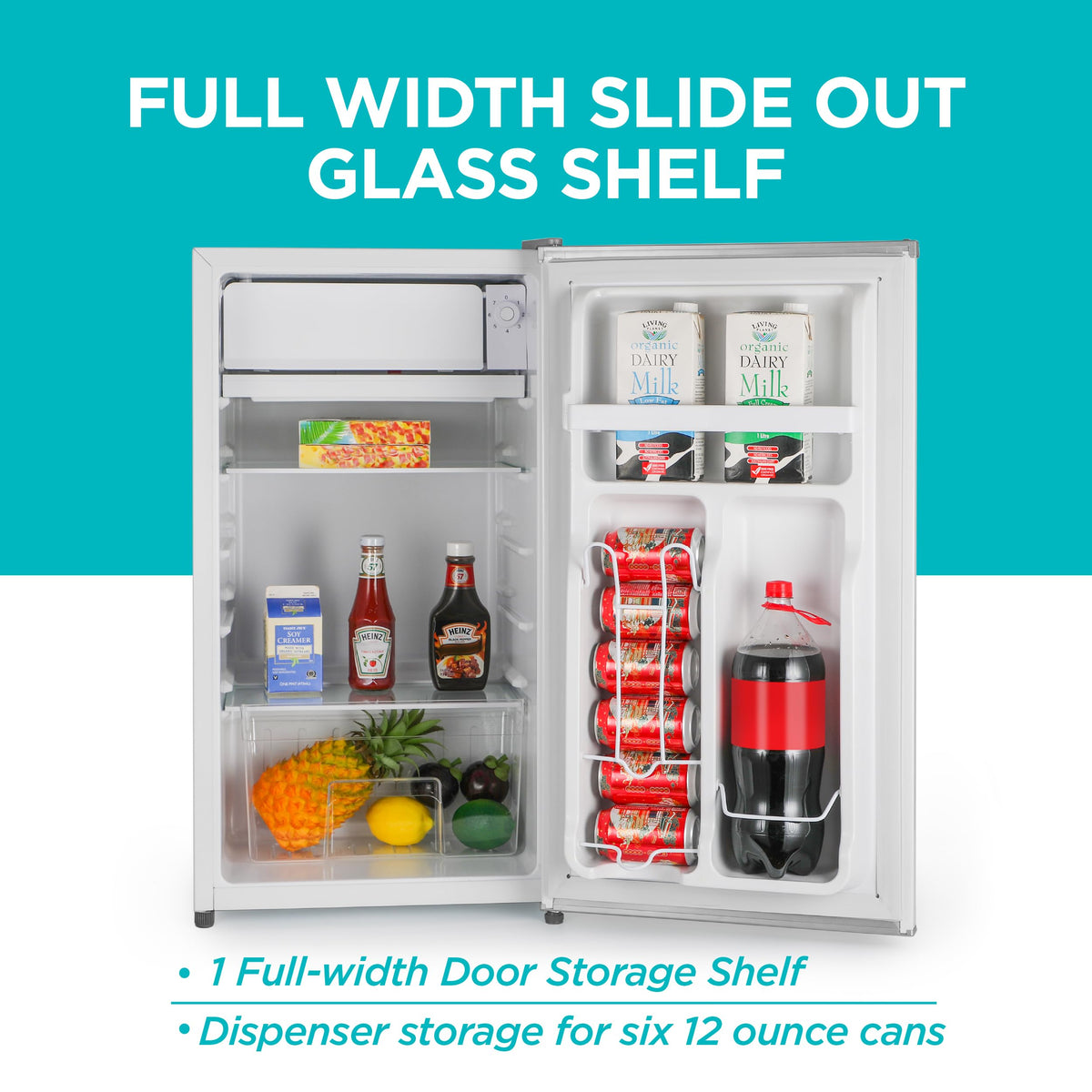 BLACK+DECKER 1.7 Cu. Ft. Compact Refrigerator, ENERGY STAR Certified, Single Door Mini Fridge with Chiller Compartment, Personal Fridge for Home or