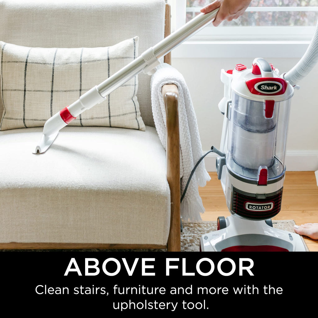 Shark NV501 Rotator Professional Lift-Away Upright Vacuum with HEPA Filter, Swivel Steering, LED Headlights, Wide Upholstery Tool, Dusting Brush &
