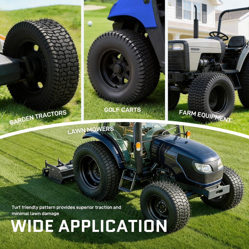 20x8.00-8 Lawn Mower Tire, 4 Ply,Tubeless, 2 Pack