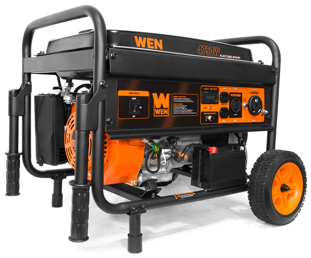 WEN 5600-Watt Portable Generator, Electric Start, 224cc, Transfer-Switch and RV-Ready with CO Shutdown Sensor (GN5602X)