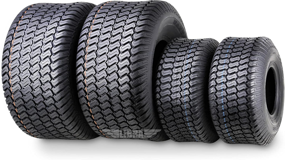 WANDA Set 4 15X6-6 & 20X8-8 Lawn Mower Tractor Turf Tires 4PR-13016/13035