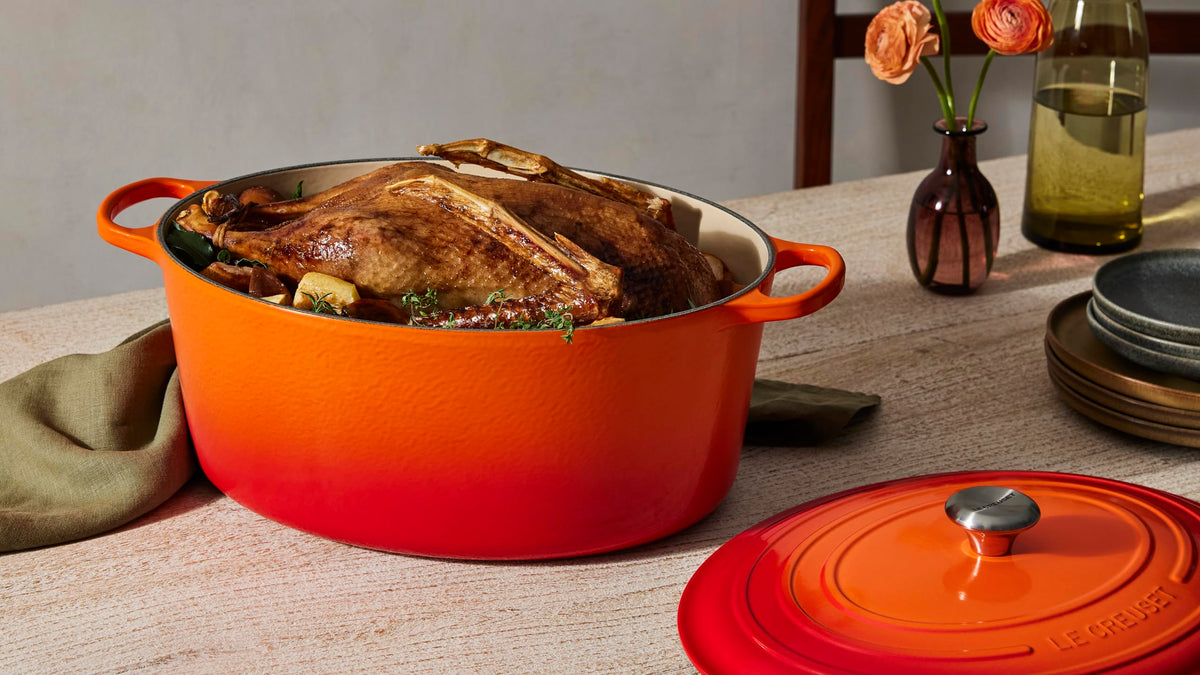 Le Creuset Enameled Cast Iron Signature Oval Dutch Oven, 8 qt., Cerise