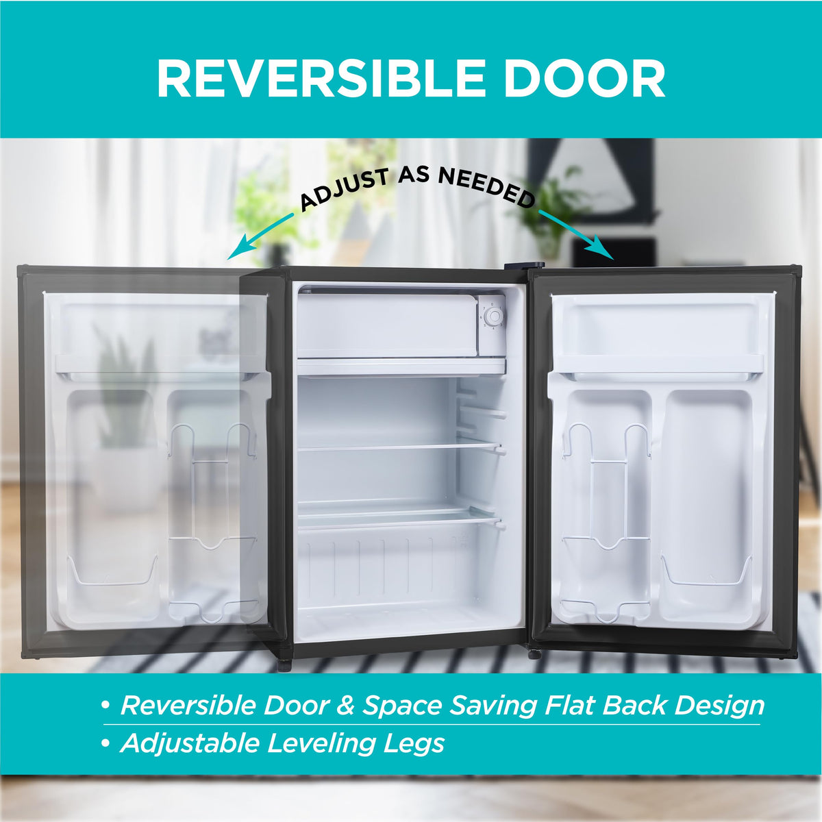 BLACK+DECKER 1.7 Cu. Ft. Compact Refrigerator, ENERGY STAR Certified, Single Door Mini Fridge with Chiller Compartment, Personal Fridge for Home or