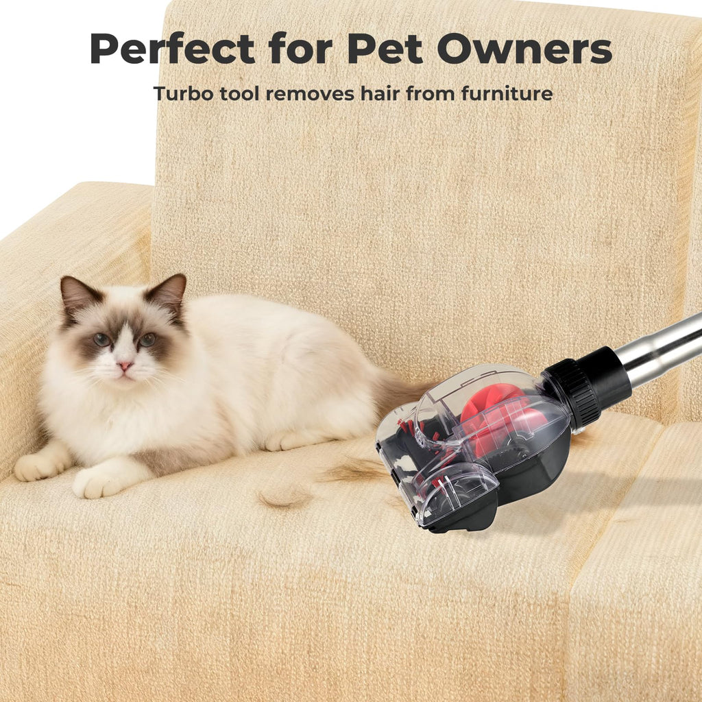 1600W Canister Vacuum Cleaner, Bagless Vacuum Cleaner with 45kPa Strong Suction, 4L Large Dust Cup, Variable Speed Control, 5 Tools, Lightweight