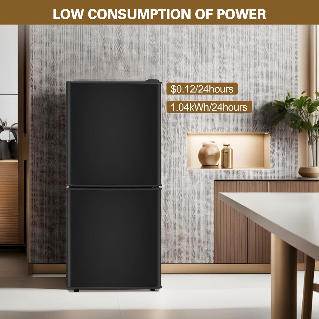 Mini Refrigerator with Freezer 4.0 Cu. Ft., Small Dorm Fridge with Freezer, Adjustable Thermostat Compact Fridge Freezers for Apartment, Dorm