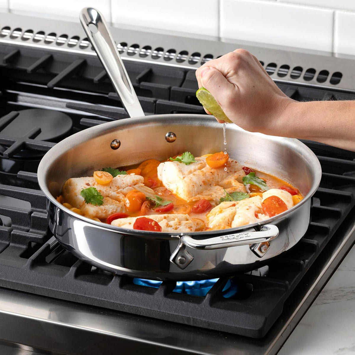 All-Clad D3 3-Ply Stainless Steel Cookware Set C 7-Piece Pots and Pans Set, Induction, Oven Broiler Safe 600F - Includes Frying Pans, Saucepans