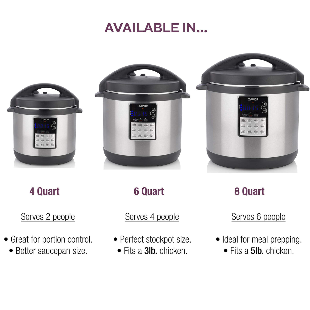 Zavor LUX LCD 6 Quart Multi-cooker with America's Test Kitchen Multicooker Perfection Cookbook, Stainless Steel