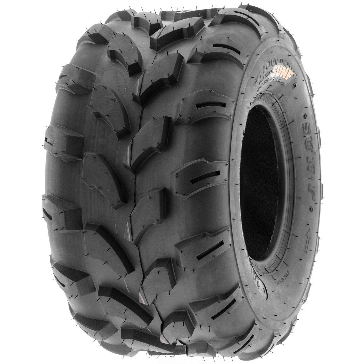 SunF Set of 2 ATV Tires 20x10.00-8, 20x10x8 Lawn Mower Off-Road Tires 6 Ply Directional Knobby Tread-A003