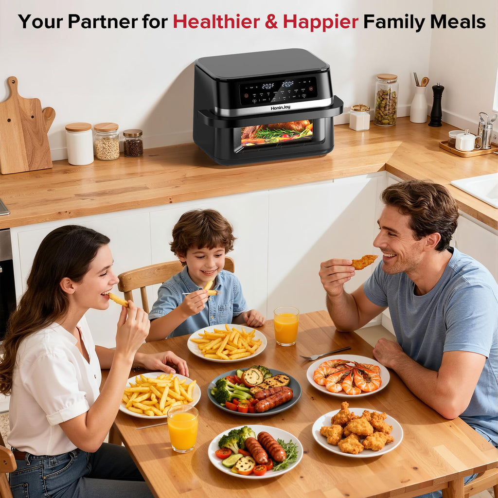 12QT Large Dual Basket Air Fryer with Viewing Window and 50pcs Paper Liners, 10-in-1 Digital Touchscreen Double Zone Air Fryers, SyncCook to Bake