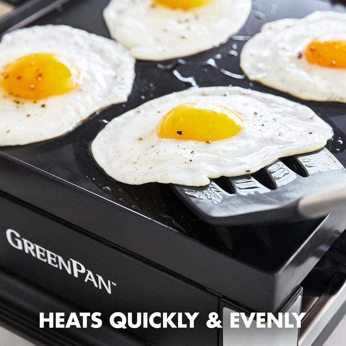 GreenPan Electrics Healthy Ceramic Nonstick, 3-in-1 Reversible Grill, Griddle & Raclette, PFAS-Free, Serves up to 8 People for Parties &Family Fun
