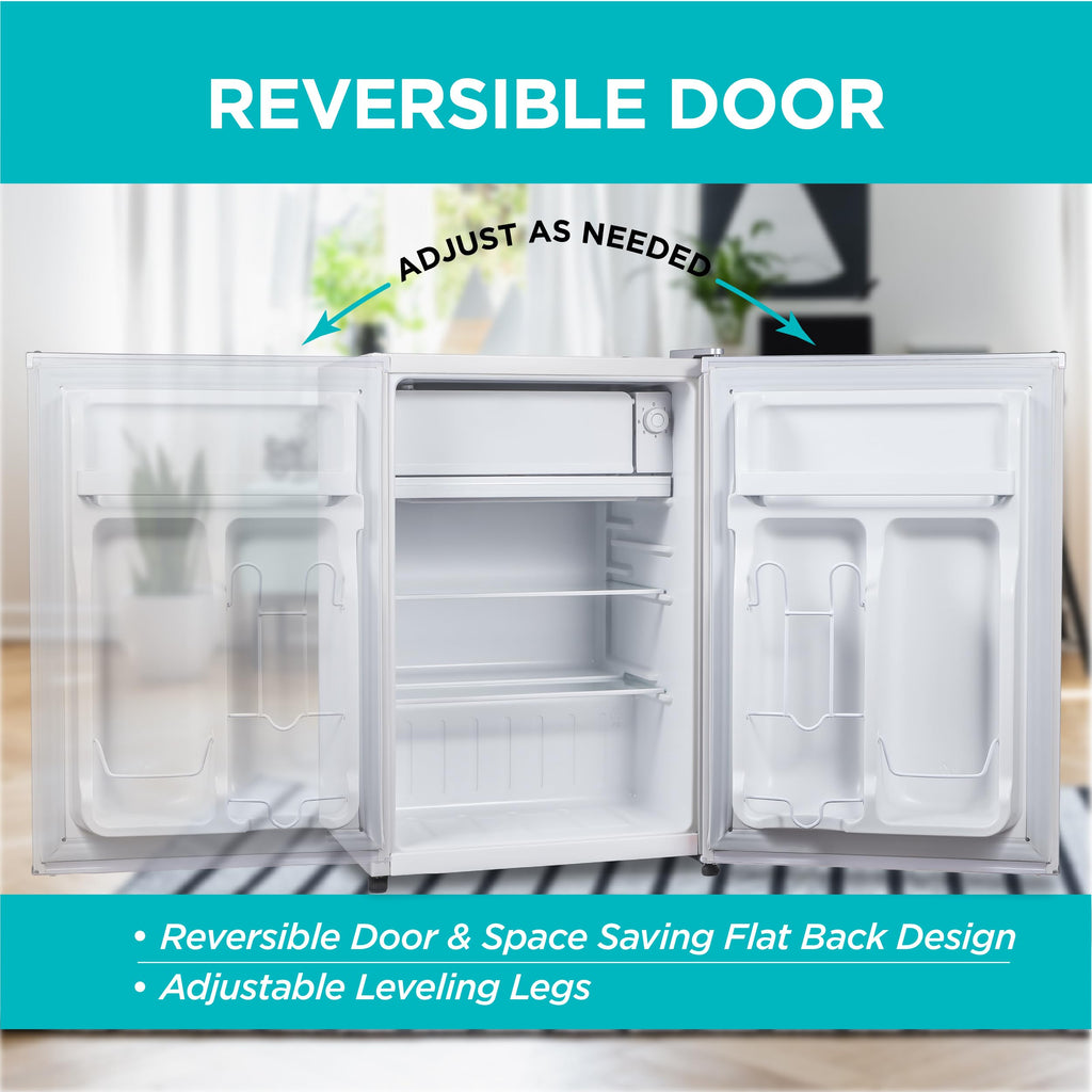 BLACK+DECKER 1.7 Cu. Ft. Compact Refrigerator, ENERGY STAR Certified, Single Door Mini Fridge with Chiller Compartment, Personal Fridge for Home or