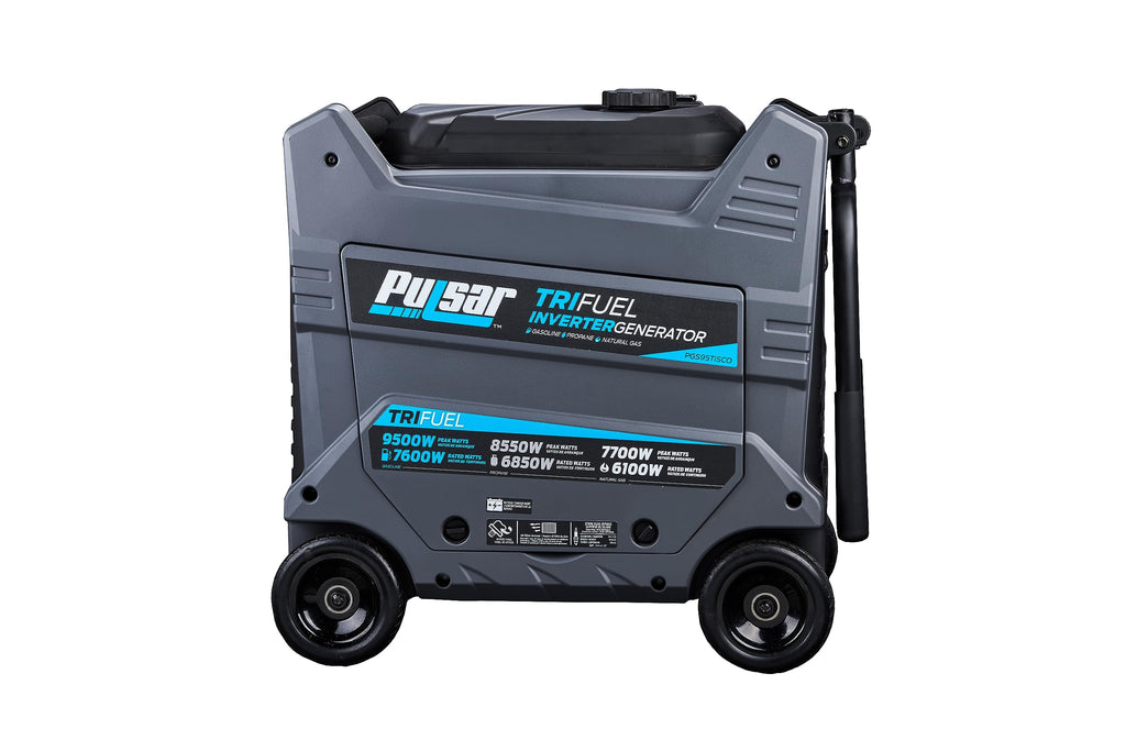 Pulsar GD10KBN 10500W Dual Fuel Home Backup Portable Inverter Generator with Wheel Kit and Electric Start RV Ready