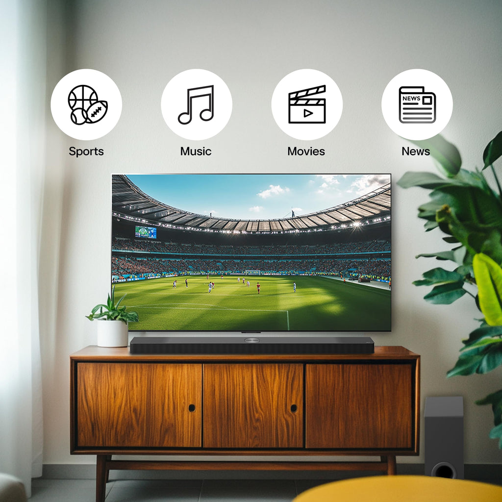 LG S60T 3.1 ch. Soundbar with Wireless Subwoofer, Dolby Audio, TV Synergy, Wow Interface, AI Sound Pro (2024 Model)