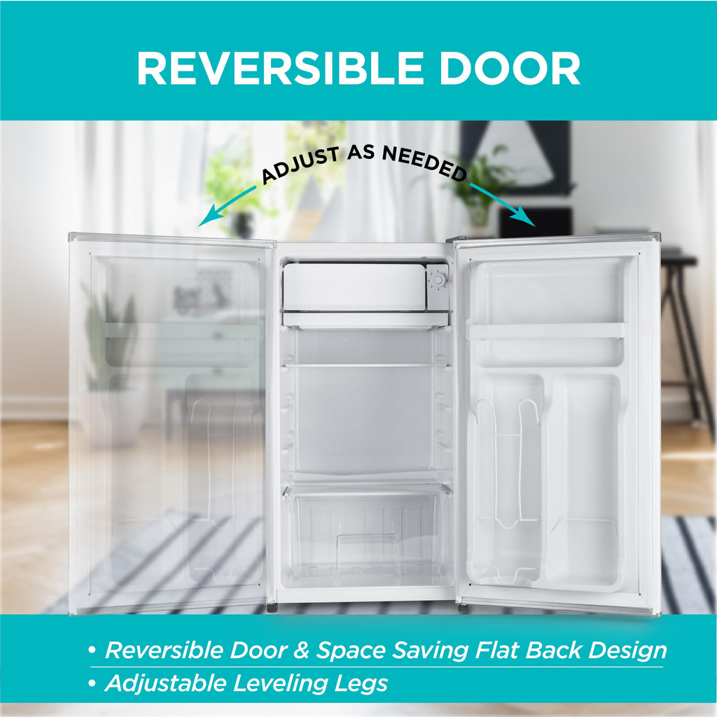 BLACK+DECKER 1.7 Cu. Ft. Compact Refrigerator, ENERGY STAR Certified, Single Door Mini Fridge with Chiller Compartment, Personal Fridge for Home or