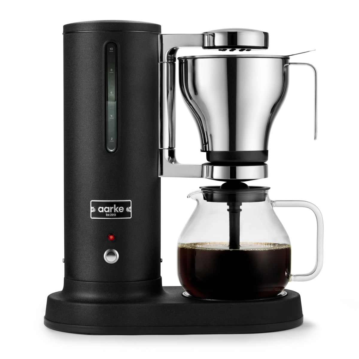 Aarke Coffee Maker - Electric 10 Cup / 42 fl oz Drip Brewer with Automatic Drip-Stop, Glass Carafe, Brews Full Pot in Under 6 Minutes, SCA Certified