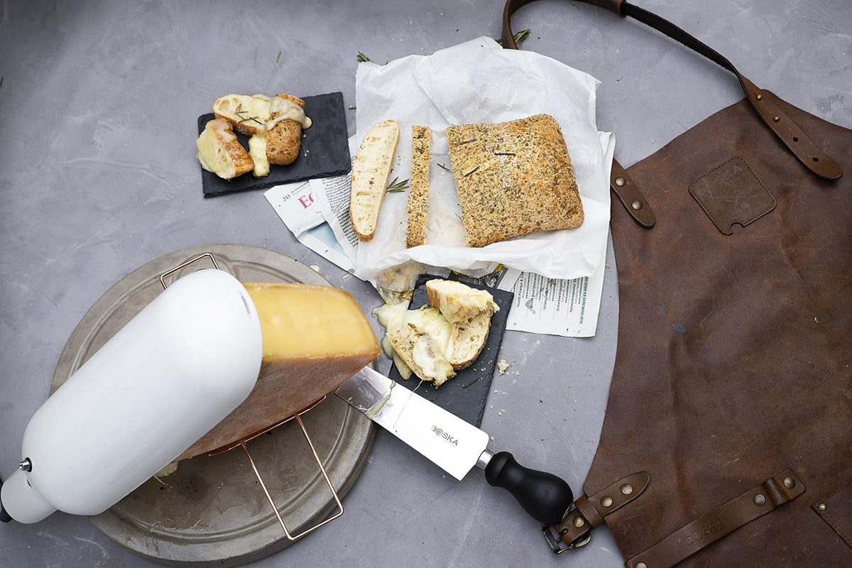 Quattro Concrete Raclette Quarter Wheel - Cheese Melter Stainless Steel Commercial Electric Machine for Nacho Cheese Wheel - Multi-Function