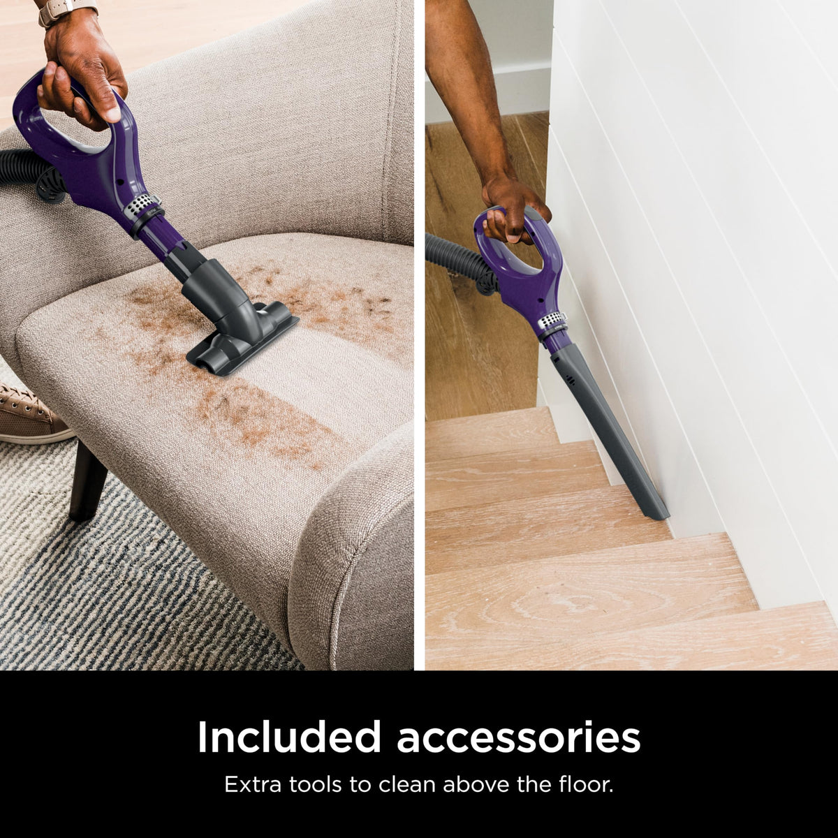 Shark NV501 Rotator Professional Lift-Away Upright Vacuum with HEPA Filter, Swivel Steering, LED Headlights, Wide Upholstery Tool, Dusting Brush &