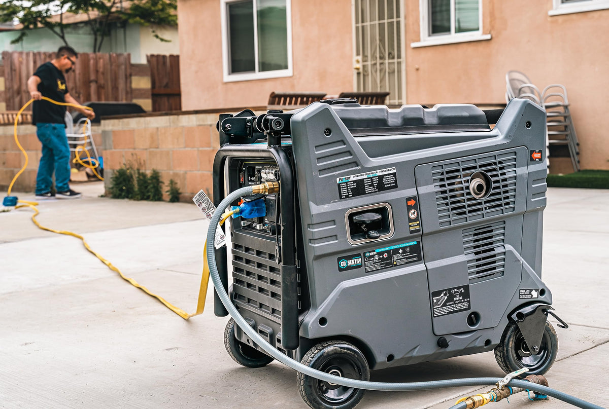 Pulsar GD10KBN 10500W Dual Fuel Home Backup Portable Inverter Generator with Wheel Kit and Electric Start RV Ready