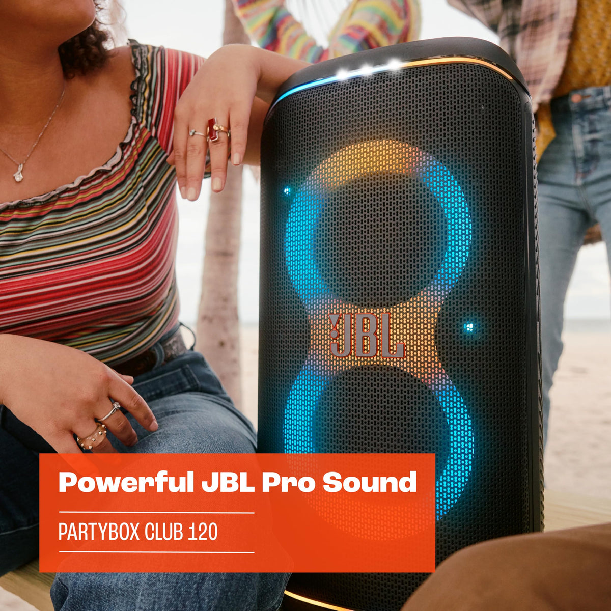 JBL PartyBox Club 120 - Portable Party Speaker with Foldable Handle, Powerful JBL Pro Sound, Futuristic lightshow, Up to 12 Hours of Play time