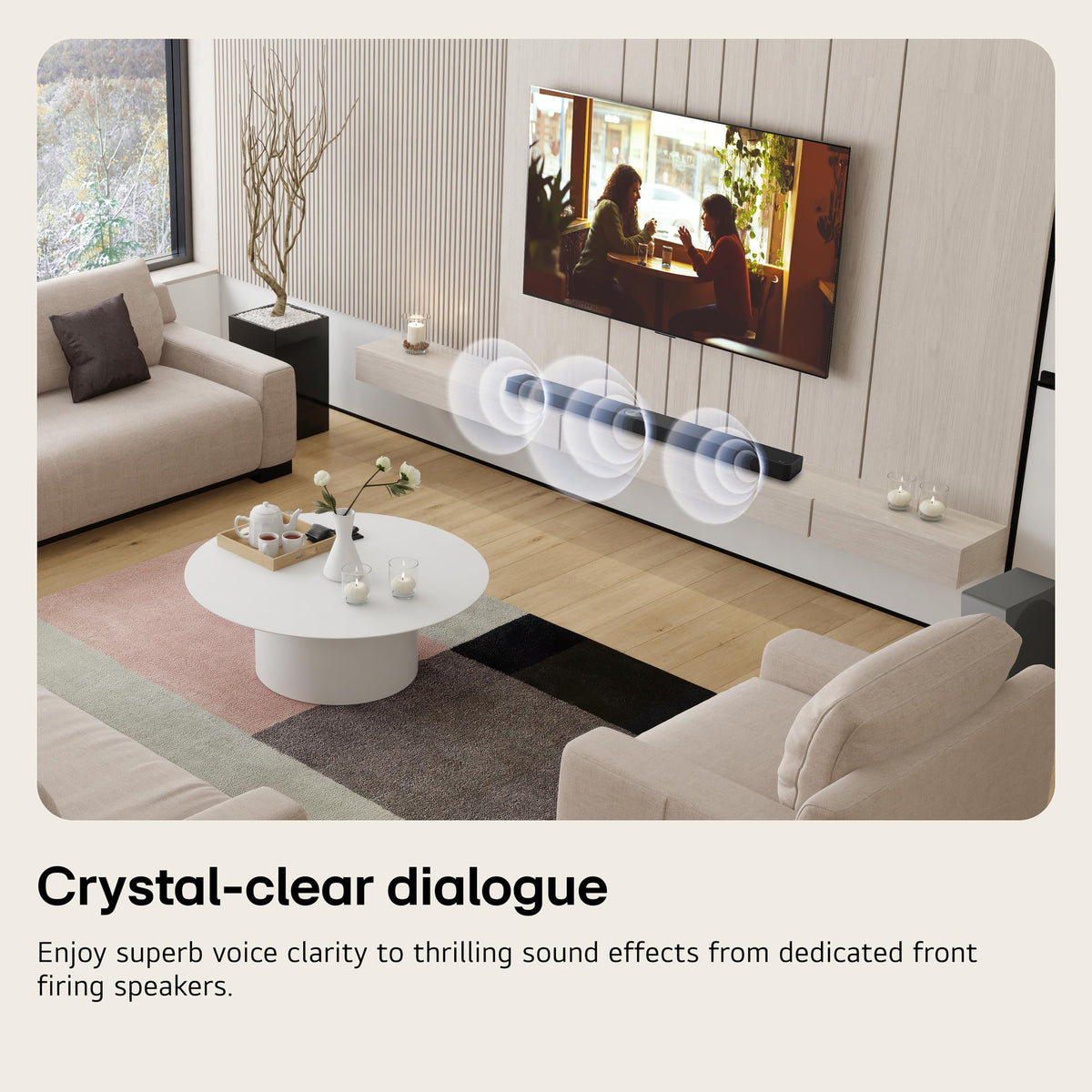 LG S60T 3.1 ch. Soundbar with Wireless Subwoofer, Dolby Audio, TV Synergy, Wow Interface, AI Sound Pro (2024 Model)