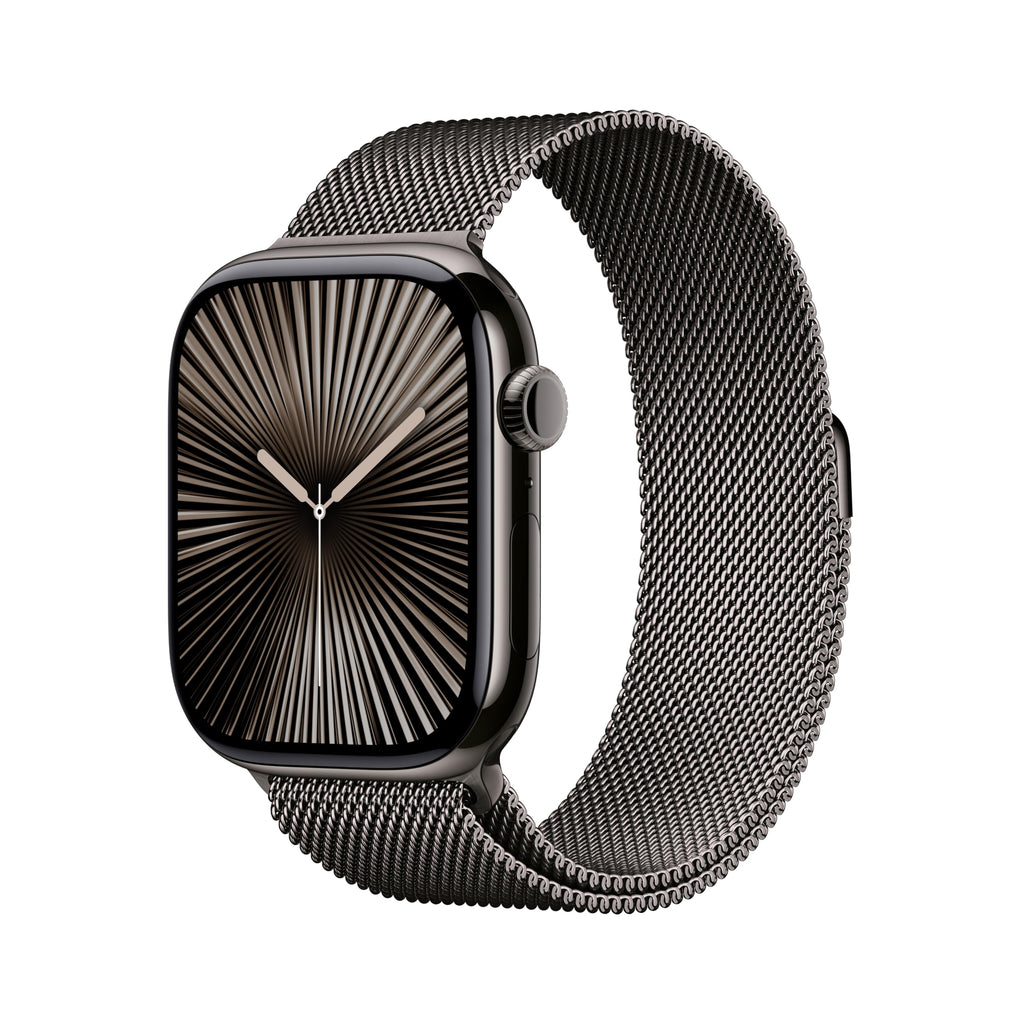 Apple Watch Series 10 [GPS 46mm case] Smartwatch with Jet Black Aluminum Case with Black Sport Band - M/L. Fitness Tracker, ECG App, Always-On Retina