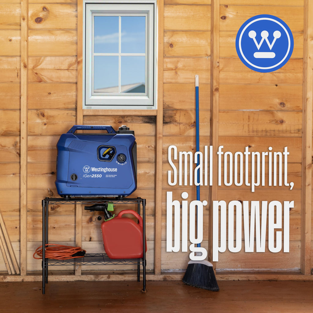 Westinghouse 2550 Peak Watt Super Quiet & Lightweight Portable Inverter Generator, RV Ready 30A Outlet, Gas Powered, Parallel Capable, Long Run Time