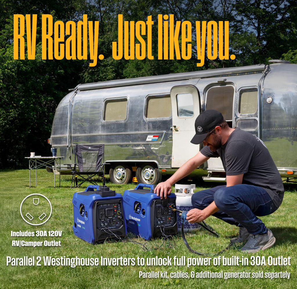 Westinghouse 2550 Peak Watt Super Quiet & Lightweight Portable Inverter Generator, RV Ready 30A Outlet, Gas Powered, Parallel Capable, Long Run Time
