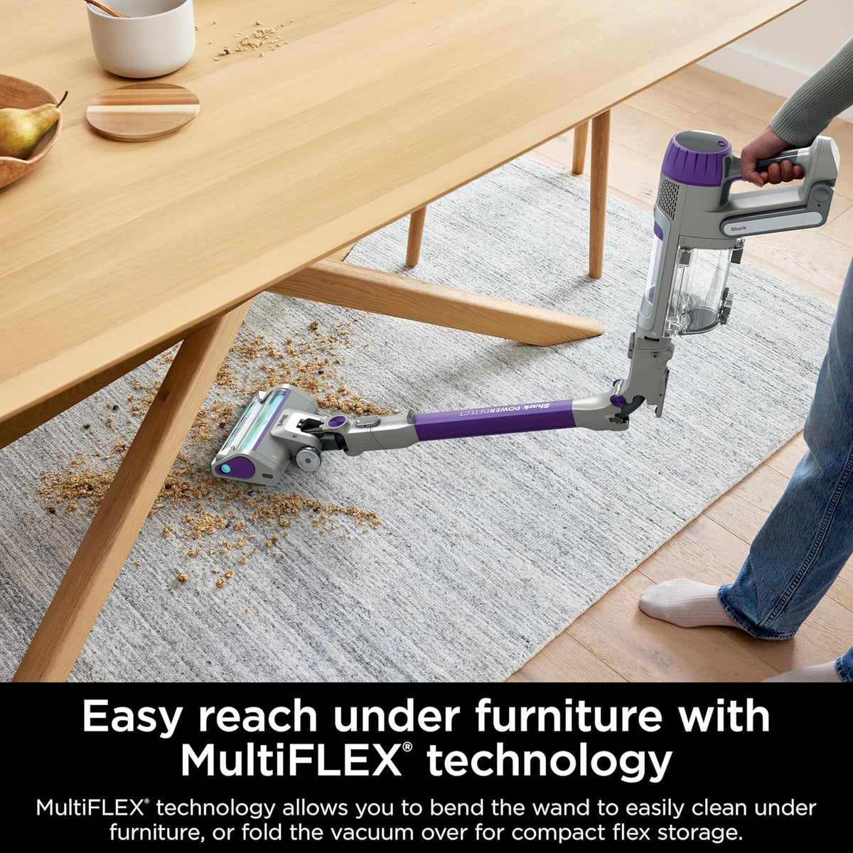 Shark PowerDetect Cordless Stick Vacuum, Powerful Suction, HEPA Filtration, 70-Minute Runtime, Carpet & Hard Floor, Portable, XL Dust Cup, Stick