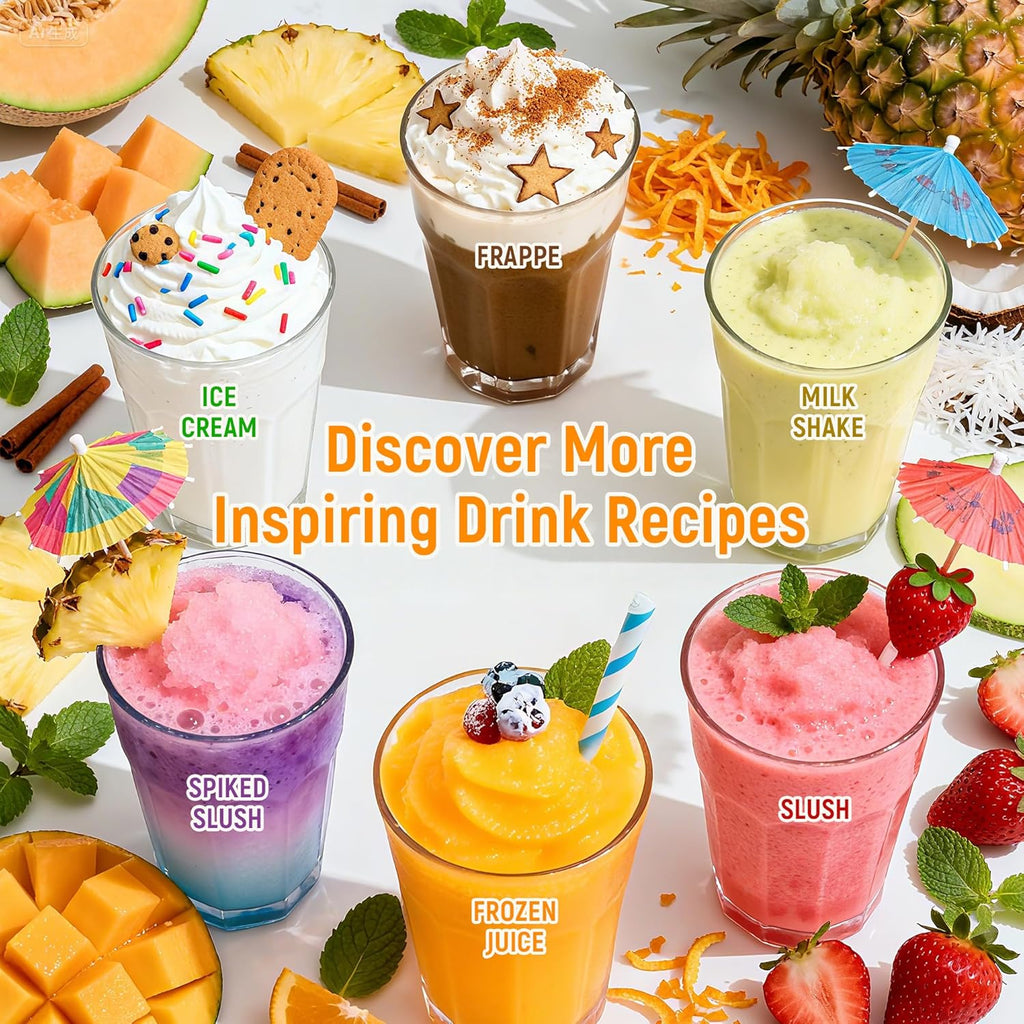 Slushie Machine, 85oz Ice Cream Machine & Slushy Machine for home, with LED Display, 6 Preset Programs for Margaritas, Frapps, Milkshakes, and Soft