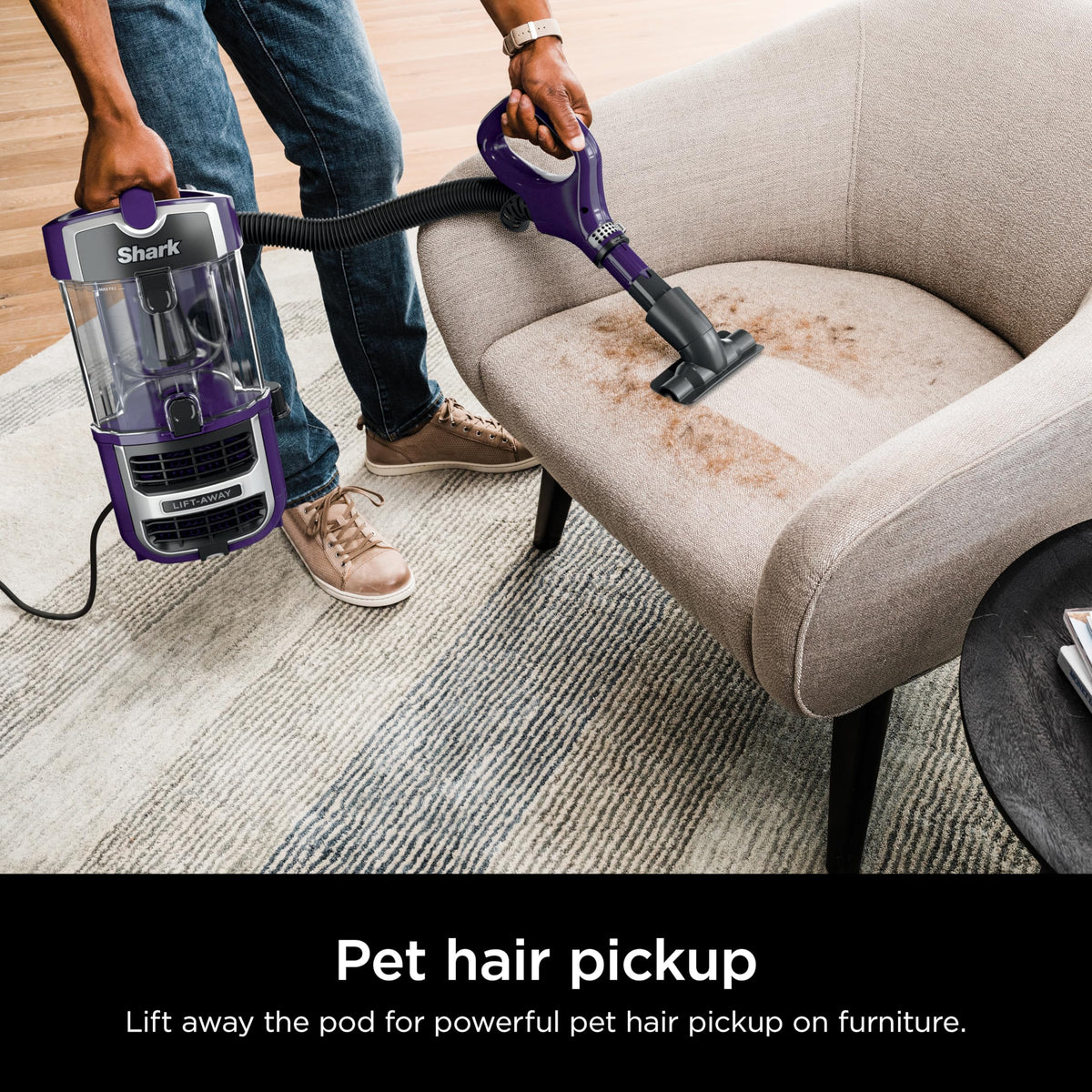Shark NV501 Rotator Professional Lift-Away Upright Vacuum with HEPA Filter, Swivel Steering, LED Headlights, Wide Upholstery Tool, Dusting Brush &