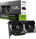 ASUS Dual GeForce RTX 5060 Ti 8 GB GDDR7 OC Edition Gaming grafische kaart (Nvidia GeForce RTX5060Ti DLSS 4, 2,5-sleuf ontwerp, PCIe 5.0, 3X DisplayPort 2.1b, 1x HDMI 2.1b, Dual RTX5060TI-O8G)