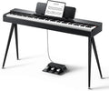 Donner OURA S100 88 Toetsen Gewogen Keyboard Piano met 3 Demo Songs, 15 Tonen, Bluetooth Audio/MIDI, Thuis Digitale Piano voor Beginners, Gevorderden, Zwart