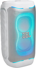 JBL PartyBox 130 Draagbare Partyluidspreker met krachtig JBL Sound, Bluetooth, Dynamische Lichtshow, Design IPX4 spatwaterdicht, tot 15 uur speeltijd, Zwart(Wit)